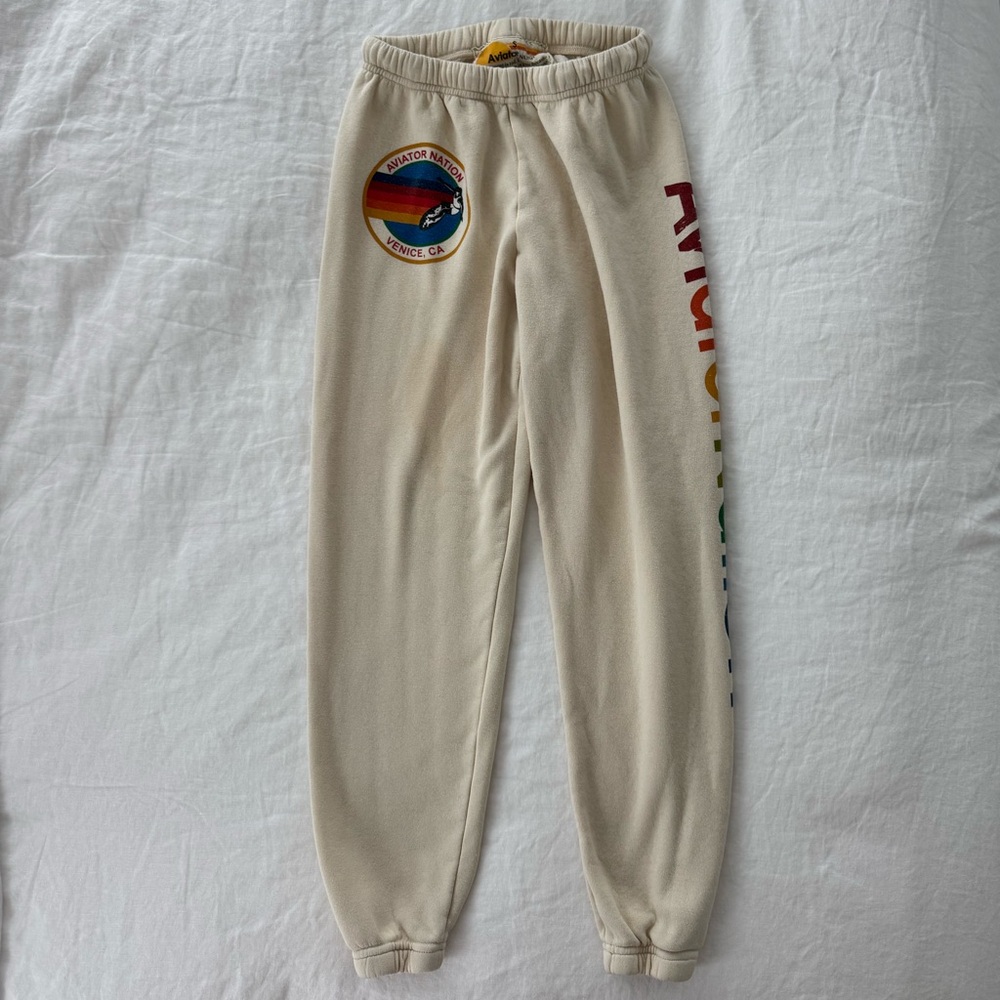 Aviator Nation Cream Sweatpants!